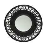 Casa si Gradina - Decoratiuni - Oglinzi - Oglinda cadru bambus rotund negru 56cm - Infinity.ro