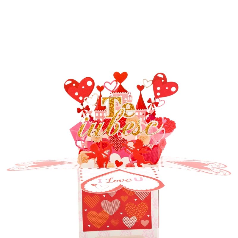 Market - Cadouri - Felicitari - Decoratiune din hartie Magic Pop-Ups Te iubesc - Infinity.ro