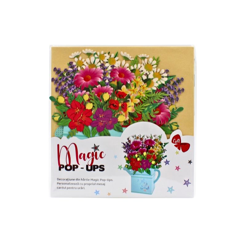 Market - Cadouri - Felicitari - Decoratiune din hartie Magic Pop-Ups Stropitoare turcoaz - Infinity.ro