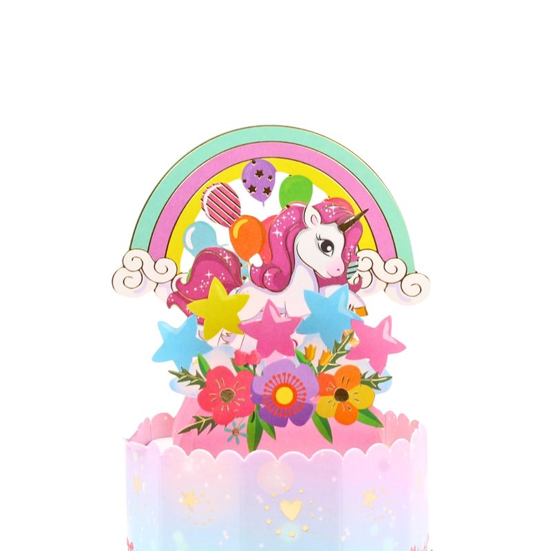 Market - Cadouri - Felicitari - Decoratiune din hartie Magic Pop-Ups Unicorn cu baloane - Infinity.ro