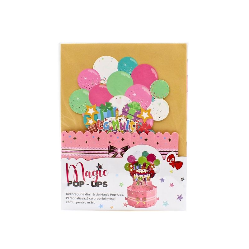 Market - Cadouri - Felicitari - Decoratiune din hartie Magic Pop-Ups La multi ani - Infinity.ro