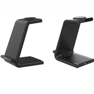 Incarcator wireless, Statie incarcare 3 in 1, Qi Fast Charger 20W, Compatibil Iphone, Apple Watch, Airpods, Negru