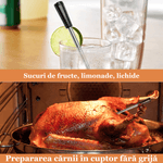 Casa si Gradina - Bucatarie si vesela - Ustensile bucatarie - Termometre bucatarie - Termometru Smart de bucatarie ESPRODYS pentru CUPTOR GRILL TIGAIE conexiune Bluetooth aplicatie mobila negru - Infinity.ro