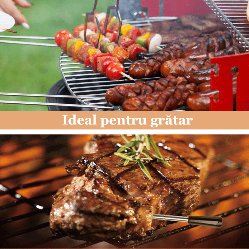 Casa si Gradina - Bucatarie si vesela - Ustensile bucatarie - Termometre bucatarie - Termometru Smart de bucatarie ESPRODYS pentru CUPTOR GRILL TIGAIE conexiune Bluetooth aplicatie mobila negru - Infinity.ro