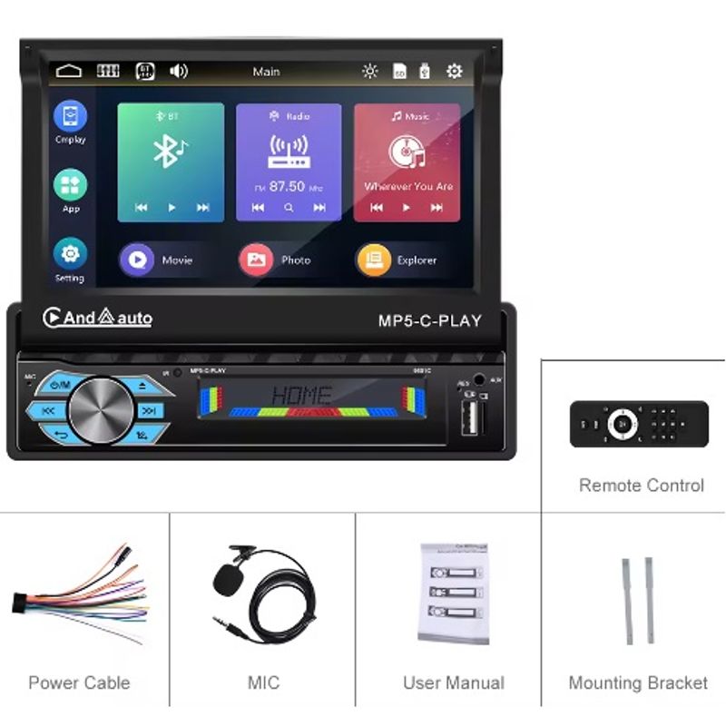 Auto si Moto - Electronice auto - Multimedia auto - Dvd auto player, motorizat, radio, bt, video, car play, camera inclusa - Infinity.ro