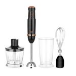 Electronice si Electrocasnice - Electrocasnice bucatarie - Mixere, tocatoare & roboti de bucatarie - Blendere si mini tocatoare - Blender de mana cu accesorii ZASS Rose Gold ZHB 21 - Infinity.ro
