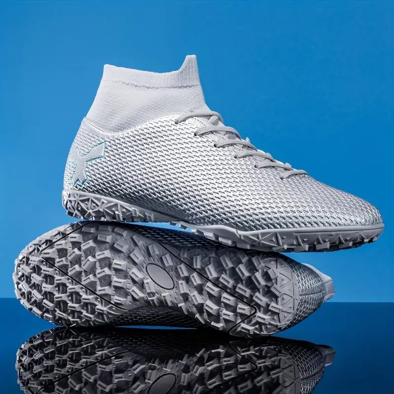 Sport si Outdoor - Echipament Sportiv - Incaltaminte sport - Pantofi sport - Ghete de fotbal MBrands cu glezniera 7.5 pentru teren sintetic culoare gri 38 - Infinity.ro