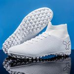 Sport si Outdoor - Echipament Sportiv - Incaltaminte sport - Pantofi sport - Ghete de fotbal MBrands cu glezniera 7.5 pentru teren sintetic culoare alb 38 - Infinity.ro