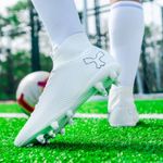 Sport si Outdoor - Echipament Sportiv - Incaltaminte sport - Pantofi sport - Ghete de fotbal FG MBrands cu glezniera 6.9 pentru teren iarba/sintetic crampoane , alb 41 - Infinity.ro