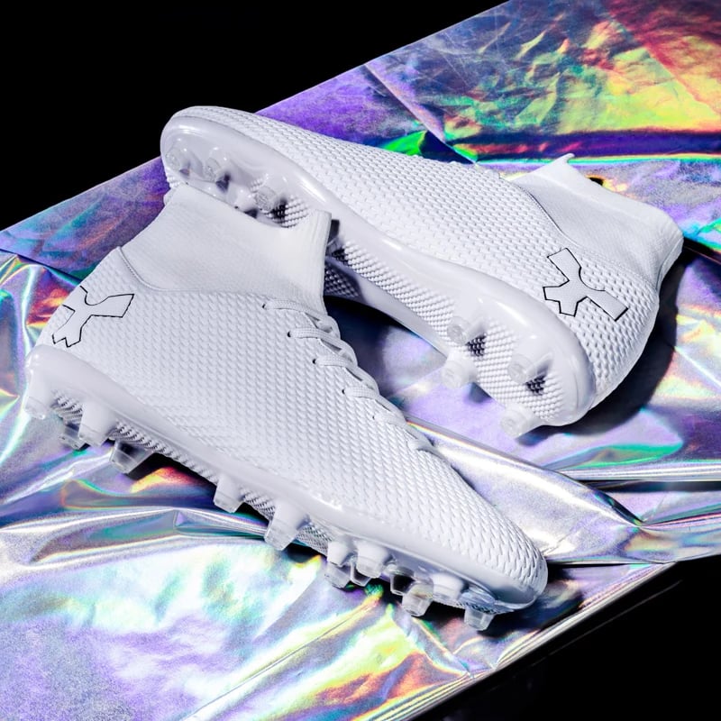 Sport si Outdoor - Echipament Sportiv - Incaltaminte sport - Pantofi sport - Ghete de fotbal FG MBrands cu glezniera 6.9 pentru teren iarba/sintetic crampoane , alb 41 - Infinity.ro
