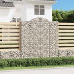 Casa si Gradina - Gradina si terasa - Garduri, panouri si accesorii - Cosuri gabion arcuite,8 buc., 200x30x220/240cm, fier galvanizat - Infinity.ro