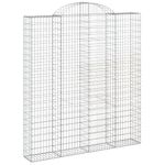 Casa si Gradina - Gradina si terasa - Garduri, panouri si accesorii - Cosuri gabion arcuite,8 buc., 200x30x220/240cm, fier galvanizat - Infinity.ro