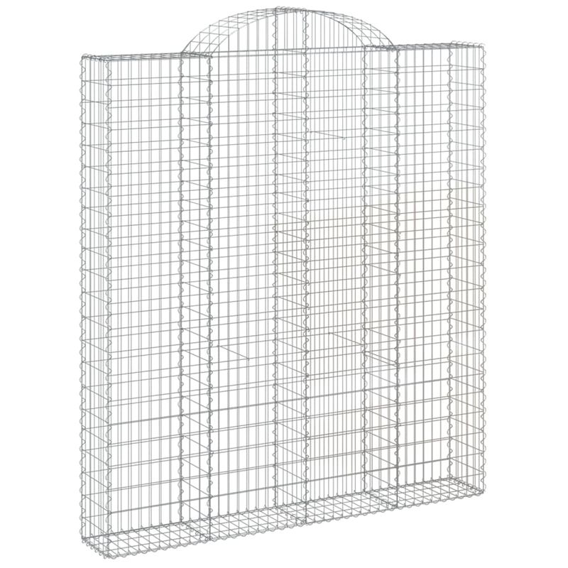 Casa si Gradina - Gradina si terasa - Garduri, panouri si accesorii - Cosuri gabion arcuite,8 buc., 200x30x220/240cm, fier galvanizat - Infinity.ro