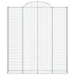 Casa si Gradina - Gradina si terasa - Garduri, panouri si accesorii - Cosuri gabion arcuite,8 buc., 200x30x220/240cm, fier galvanizat - Infinity.ro
