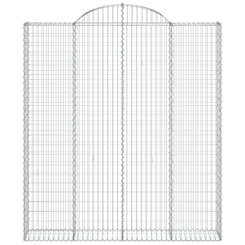 Casa si Gradina - Gradina si terasa - Garduri, panouri si accesorii - Cosuri gabion arcuite,8 buc., 200x30x220/240cm, fier galvanizat - Infinity.ro