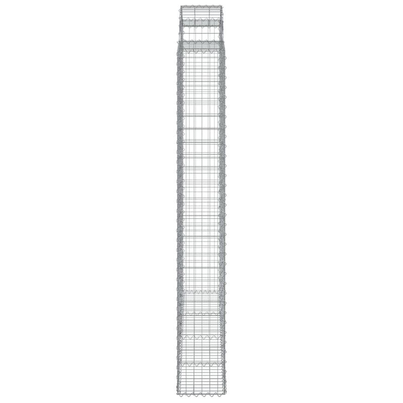 Casa si Gradina - Gradina si terasa - Garduri, panouri si accesorii - Cosuri gabion arcuite,8 buc., 200x30x220/240cm, fier galvanizat - Infinity.ro