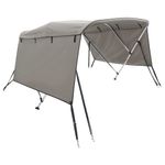 Auto si Moto - Ambarcatiuni - Accesorii ambarcatiuni - Parasolar Bimini 3 arcuri pereti laterali, 183x(154-167)x137 cm, gri antracit - Infinity.ro