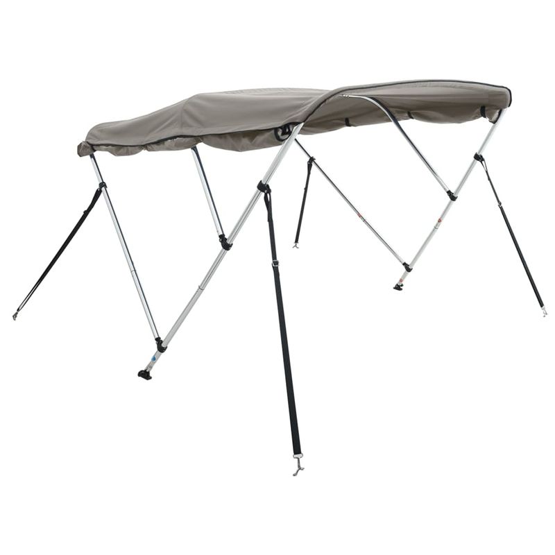 Auto si Moto - Ambarcatiuni - Accesorii ambarcatiuni - Parasolar Bimini 3 arcuri pereti laterali, 183x(154-167)x137 cm, gri antracit - Infinity.ro
