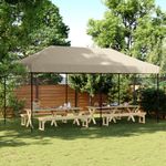Casa si Gradina - Gradina si terasa - Umbrele si pavilioane - Pavilioane - Cort de petrecere pliabil Pop-Up, taupe, 580x292x315 cm - Infinity.ro