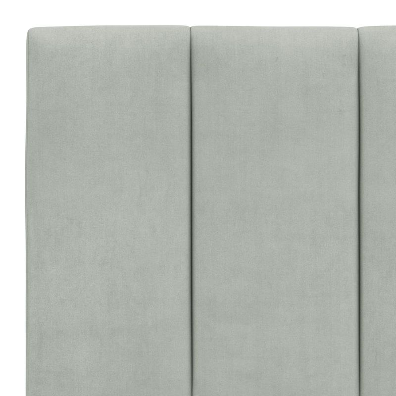 Casa si Gradina - Mobilier - Paturi si accesorii - Paturi - Pat cu saltea, gri deschis, 160x200 cm, catifea - Infinity.ro