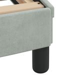 Casa si Gradina - Mobilier - Paturi si accesorii - Paturi - Pat cu saltea, gri deschis, 160x200 cm, catifea - Infinity.ro