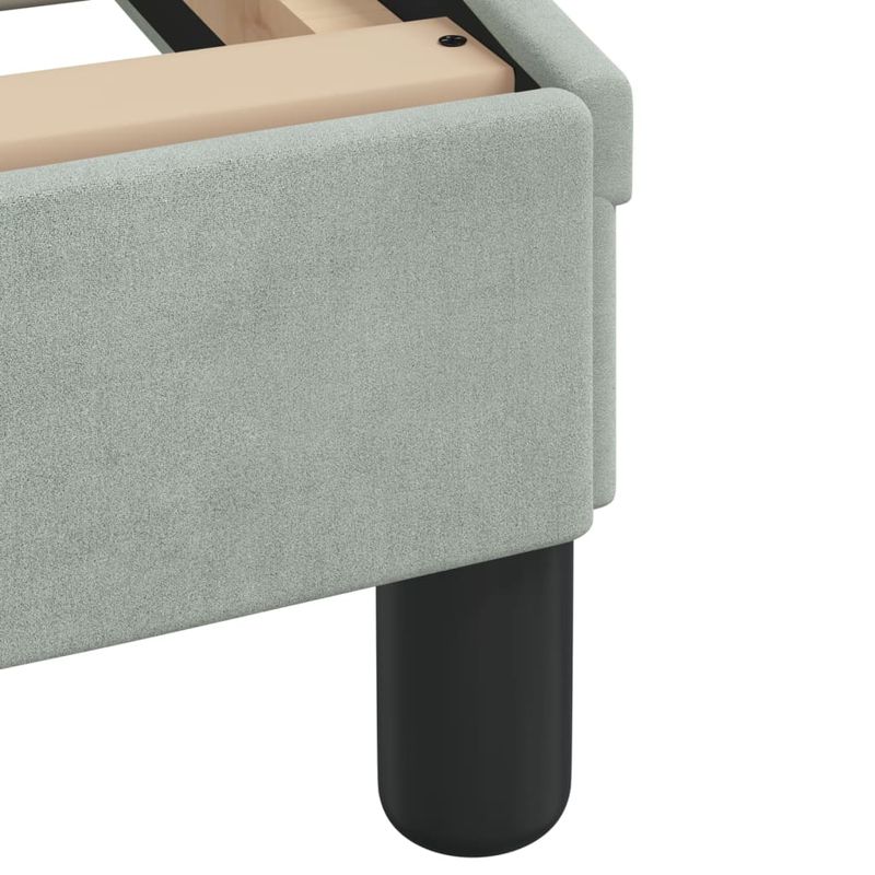 Casa si Gradina - Mobilier - Paturi si accesorii - Paturi - Pat cu saltea, gri deschis, 160x200 cm, catifea - Infinity.ro