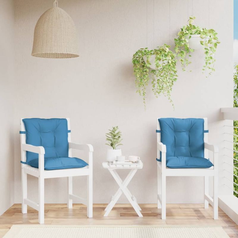 Casa si Gradina - Textile si covoare - Perne si pilote - Perne decorative - Perne scaun spatar mic 2 buc. melanj albastru 100x50x7cm textil - Infinity.ro
