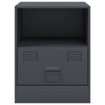 Casa si Gradina - Mobilier - Comode si corpuri - Noptiere - Noptiere, 2 buc., antracit, 34,5x39x44 cm, otel - Infinity.ro