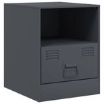 Casa si Gradina - Mobilier - Comode si corpuri - Noptiere - Noptiere, 2 buc., antracit, 34,5x39x44 cm, otel - Infinity.ro