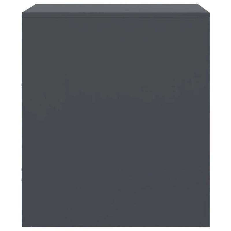 Casa si Gradina - Mobilier - Comode si corpuri - Noptiere - Noptiere, 2 buc., antracit, 34,5x39x44 cm, otel - Infinity.ro