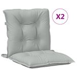 Casa si Gradina - Textile si covoare - Perne si pilote - Perne decorative - Perne scaun cu spatar scund 2 buc. melanj gri 100x50x7cm textil, gri deschis melange - Infinity.ro