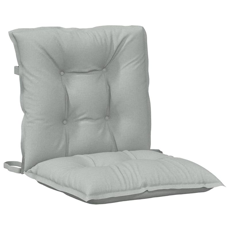 Casa si Gradina - Textile si covoare - Perne si pilote - Perne decorative - Perne scaun cu spatar scund 2 buc. melanj gri 100x50x7cm textil, gri deschis melange - Infinity.ro