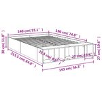 Casa si Gradina - Mobilier - Paturi si accesorii - Paturi - Cadru de pat, negru, 140x190 cm, lemn prelucrat - Infinity.ro