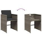 Casa si Gradina - Gradina si terasa - Mobilier exterior - Seturi mobila gradina - Set mobilier gradina cu perne, 9 piese, gri, poliratan - Infinity.ro