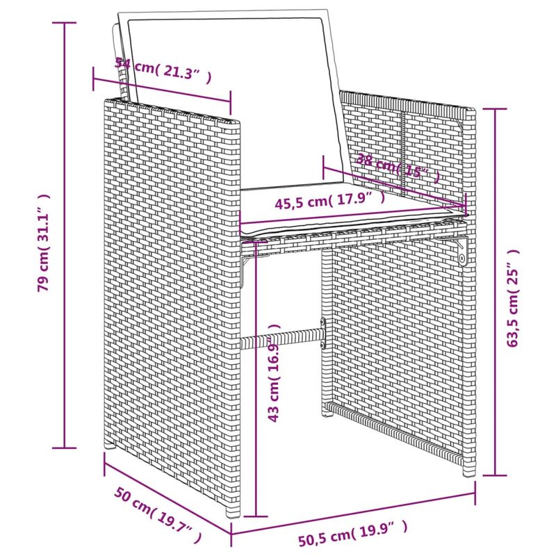 Casa si Gradina - Gradina si terasa - Mobilier exterior - Seturi mobila gradina - Set mobilier gradina cu perne, 9 piese, gri, poliratan - Infinity.ro