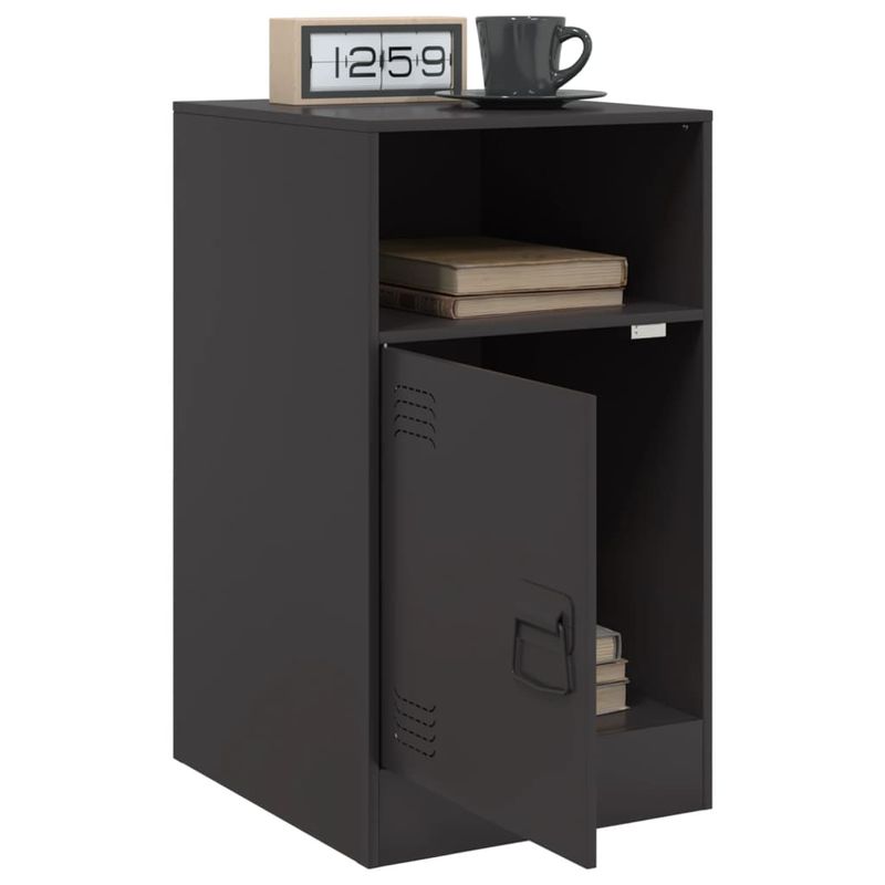 Casa si Gradina - Mobilier - Comode si corpuri - Noptiere - Noptiera, negru, 34,5x39x62 cm, otel - Infinity.ro