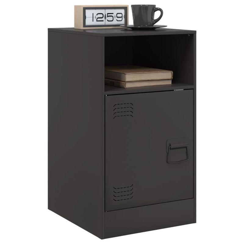 Casa si Gradina - Mobilier - Comode si corpuri - Noptiere - Noptiera, negru, 34,5x39x62 cm, otel - Infinity.ro