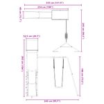 Jucarii, Copii si Bebe - Jucarii si jocuri - Jucarii de exterior - Spatii de joaca si accesorii - Set de joaca pentru exterior, lemn de pin impregnat - Infinity.ro