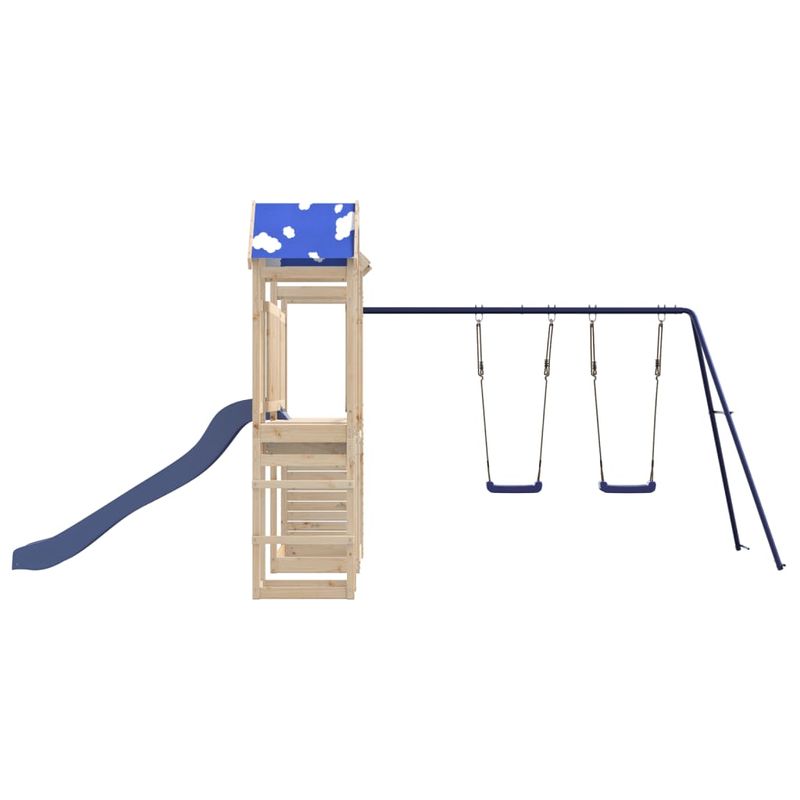 Jucarii, Copii si Bebe - Jucarii si jocuri - Jucarii de exterior - Spatii de joaca si accesorii - Set de joaca pentru exterior, lemn masiv de pin - Infinity.ro