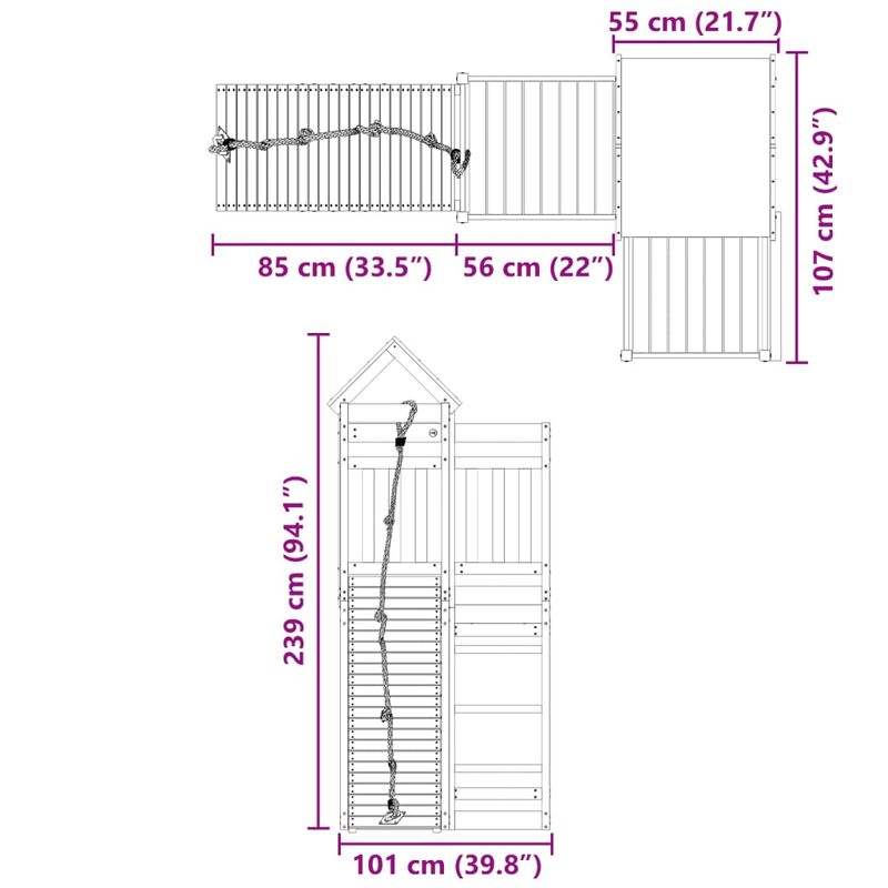 Jucarii, Copii si Bebe - Jucarii si jocuri - Jucarii de exterior - Spatii de joaca si accesorii - Set de joaca pentru exterior, lemn masiv de pin - Infinity.ro