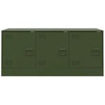 Casa si Gradina - Mobilier - Comode si corpuri - Comode - Comoda TV, verde masliniu, 99x39x44 cm, otel - Infinity.ro