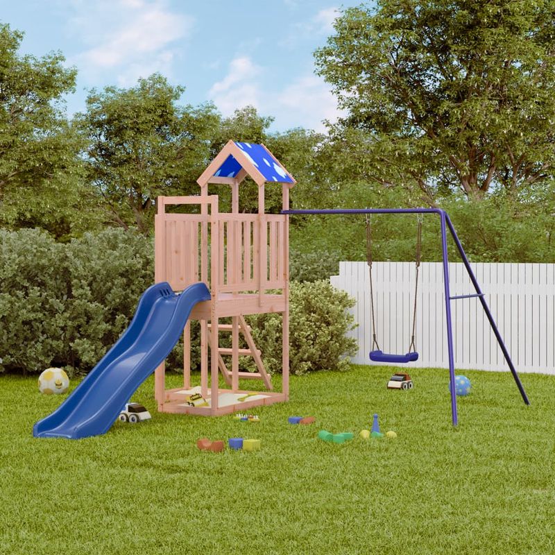 Jucarii, Copii si Bebe - Jucarii si jocuri - Jucarii de exterior - Spatii de joaca si accesorii - Set de joaca pentru exterior, lemn masiv de douglas - Infinity.ro