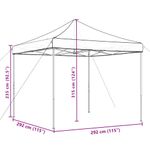 Casa si Gradina - Gradina si terasa - Umbrele si pavilioane - Pavilioane - Cort de petrecere pliabil Pop-Up, 292x292x315 cm, teracota - Infinity.ro
