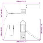 Jucarii, Copii si Bebe - Jucarii si jocuri - Jucarii de exterior - Spatii de joaca si accesorii - Set de joaca pentru exterior, lemn masiv de pin - Infinity.ro