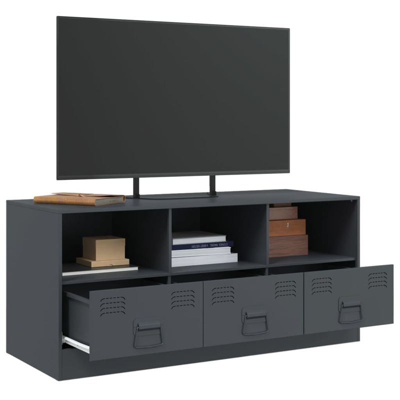 Casa si Gradina - Mobilier - Comode si corpuri - Comode - Comoda TV, antracit, 99x39x44 cm, otel - Infinity.ro