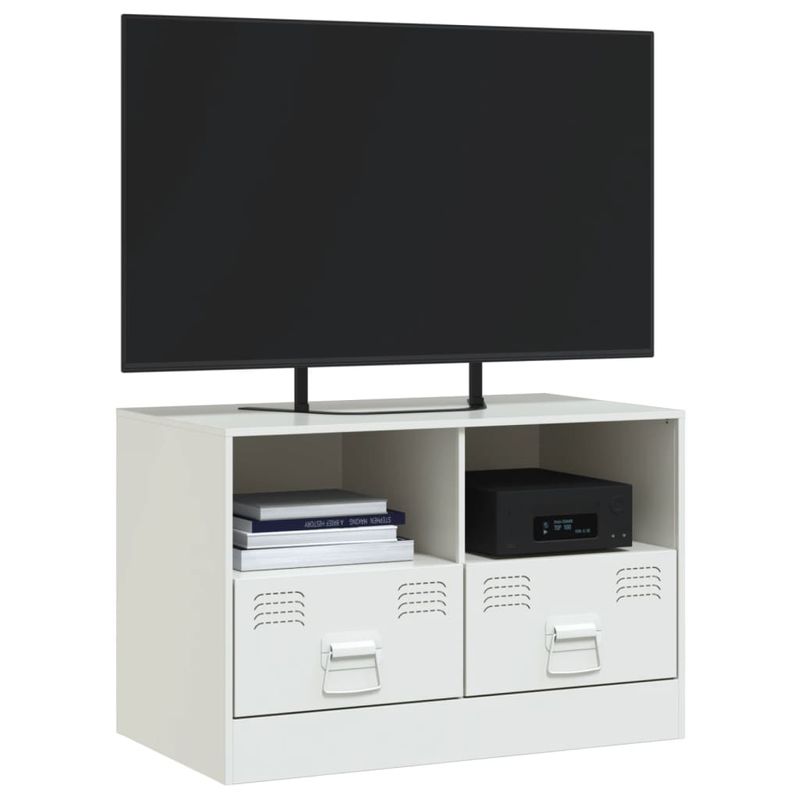 Casa si Gradina - Mobilier - Comode si corpuri - Comode - Comoda TV, alb, 67x39x44 cm, otel - Infinity.ro