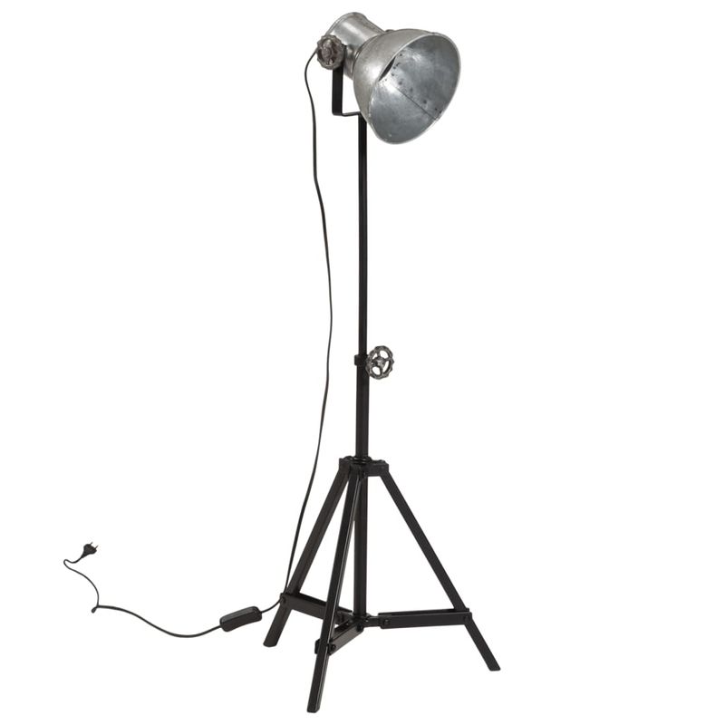 Casa si Gradina - Corpuri si surse de iluminat - Veioze si lampi - Lampadare - Lampa de podea 25 W, argintiu vintage, 35x35x65/95 cm, E27 - Infinity.ro