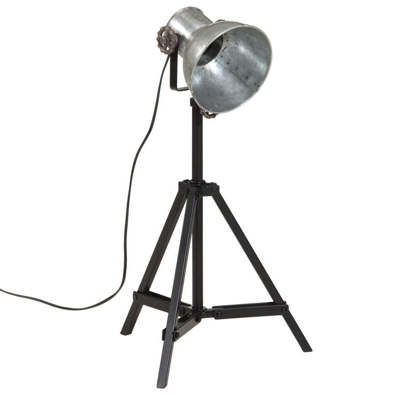 Casa si Gradina - Corpuri si surse de iluminat - Veioze si lampi - Lampadare - Lampa de podea 25 W, argintiu vintage, 35x35x65/95 cm, E27 - Infinity.ro