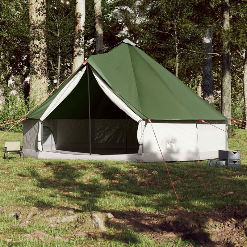 Sport si Outdoor - Camping - Corturi camping - Cort de familie Tipi pentru 8 persoane, verde, impermeabil - Infinity.ro