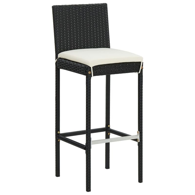 Casa si Gradina - Gradina si terasa - Mobilier exterior - Seturi mobila gradina - Set bar de gradina 5 piese negru lemn masiv acacia si poliratan - Infinity.ro